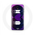 Coque pour Samsung Galaxy J3 2017 Bangtan Sonyeondan Logo BTS Et Logo ARMY I Purple You