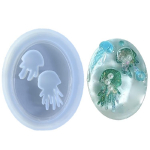 Mini Jellyfish Resin Shaker Molds Handmade Pendant Decoration Silicone Molds Quicksand Keychain Mold Easy to Clean 1