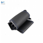 Braids on Steering Wheel For Mazda 3 Axela CX-30 CX30  Car Inteiror Steering Wheel Perforated Microfiber Leather Cover red line