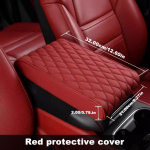 Auto k&auml;etoe padi PU-nahast m&auml;luvaht keskkonsooli k&auml;etoe kattepadi 2 hoiutaskuga k&auml;etoe tugi Without Side Pocket punane