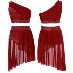 Lastele, t&uuml;drukutele, 2-osaline tantsuriietus, ballettv&otilde;imlemine, trikoo, sportlik k&auml;rbitud topp tutu seelikuga, l&uuml;&uuml;riline tantsukleit 11-12 Years