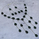 Natural Chrome Diopside Gemstone Handmade 925 Sterling Silver Gift Set l4r58