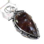 Natural Dragon Blood Gemstone Handmade 925 Sterling Silver Pendant 2.32 z7p97