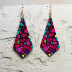 Uus mood 3D v&auml;rvi kontrastsusega k&otilde;rvar&otilde;ngad geomeetrilise plaastri v&auml;rviga Bohemia etnilise vintage stiilis akr&uuml;&uuml;list k&otilde;rvar&otilde;ngad kingituste hulgim&uuml;&uuml;k