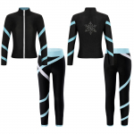 Lastele 2 tk aktiivriiete komplekt T&uuml;drukute sportlik uisutaja Fitness Treeningjope s&auml;&auml;ristega v&otilde;imlemisriietega, spordir&otilde;ivad 9-10 Years