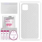 apgo Protective Skin Sticker for the back compatible with WIko Y52, Wrap Film, Foil, Vinyl - Pattern Transparent Carbon