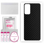 apgo Protective Skin Sticker for the back compatible with Samsung Galaxy M13, Wrap Film, Foil, Vinyl - Pattern Carbon Black