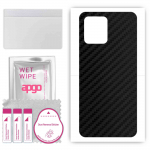 apgo Protective Skin Sticker for the back compatible with Motorola Edge+ (2023), Wrap Film, Foil, Vinyl - Pattern Carbon Black