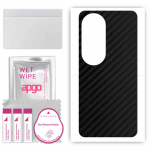 apgo Protective Skin Sticker for the back compatible with Oppo Reno10 PHW110, Wrap Film, Foil, Vinyl - Pattern Carbon Black