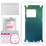 apgo Protective Skin Sticker for the back+sides compatible with OnePlus 10 Pro, Full Wrap Film, Foil, Vinyl - Pattern Carbon Chameleon CAKA1