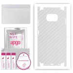 apgo Protective Skin Sticker for the back+sides compatible with Xiaomi Poco X3, Full Wrap Film, Foil, Vinyl - Pattern Transparent Carbon
