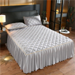 Luksuslik paksu roosa tepitud voodikate Queen Size Nordic kvaliteetne plisseeritud servaga voodikate voodil Tikandid voodikatted 180x200cm only 1 pcs