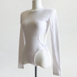 Euroopa ja Ameerika lohutatud v&uuml;rtsikas t&uuml;druk, slim fit mitmek&uuml;lgne kombinesoon seksikas t&auml;navatrend salendav &uuml;mara kaelusega pikkade varrukatega topp naistele One Size must