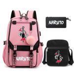 3 tk/komplekt Anime Naruto Seljakott L&otilde;uendist Seljakott Teismelisele &Otilde;pilasele T&uuml;druk Poiss Tagasi Kooli Koolikott Meestele Naistele Vabaaja Reisikotid