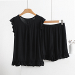 Suures suuruses modaalsed pidžaamad naiste varrukateta l&uuml;hikesed &uuml;likonnad, suvised magamisriided, pidžaamad, naiste &ouml;&ouml;riided, pidžaamakomplekt XXXXL