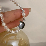 S925 H&otilde;be Kass Naturaalne Mageveep&auml;rl K&auml;ev&otilde;ru Naiselik Erip&auml;ra Kerge Luksus Armas Kass Katkine H&otilde;be K&auml;eehe 925