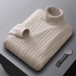 Meeste kaelusega kampsun, &uuml;hev&auml;rviline k&otilde;rge kaelusega pullover Kootud kampsunid vabaaja elastsed kampsunid meeste s&uuml;gis-talv XL