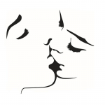 Eemaldatav kunst suudleva armastaja kleebis Seinamaaling Kodu Elutoa Magamistoa sisekujundus