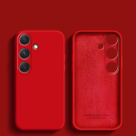 Luksuslik vedel silikoonist pehme kate Samsung Galaxy A54 5G A14 A24 A34 A04 A04S A04E A15 4G A25 A35 A55 p&otilde;rutuskindlale korpusele Samsung Galaxy A05 punane