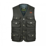 Meeste kevad- ja s&uuml;gisvestid Sirge t&uuml;&uuml;pi keskealiste meeste vanameeste vest XL must
