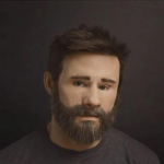 Realistlik kena noormehe mask Vana Daami mask &ndash; ideaalne Halloweeni ja Cosplay kost&uuml;&uuml;mi jaoks Yong man black hair