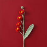 1 tk K&auml;sitsi kootud kunstlille oks Kootud lilleornament Heegeldatud kellorkidee lill