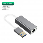 C-t&uuml;&uuml;pi USB Etherneti adapter USB-RJ45 Lan-porti 100 Mbps v&otilde;rgukaart arvuti s&uuml;learvuti Plug and Play jaoks
