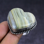 Imperial Jasper Gemstone 925 Sterling Silver gift Jewelry Ring Size 10 D9U12