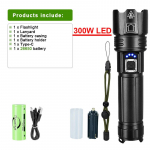 2000000 luumenit suure v&otilde;imsusega taskulamp 300 W LED-v&auml;lklamp Laetav taskulamp 26650 zoom k&auml;silamp veekindel v&auml;livalgusti matkalatern Kit C