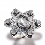 Natural Rainbow Moonstone, Topaz Gemstone 925 Sterling Silver Ring Size 8 v6z96