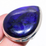 Natural Blue Labradorite Gemstone 925 Sterling Silver Gift Ring Size 9 o7i60