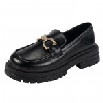 mood 2024 kuum m&uuml;&uuml;k daamide kingad libisevad jalga naiste pumbad s&uuml;gisene &uuml;mar varvas tahke metallist kaunistusega pandla keskmise kontsaga kleit naiste mokassiinid 35