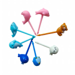 8 tk Loom Pingviin Delfiin Puuvilukahvel Mini Joonisfilm Lapsed Suupiste Kook Magustoit Hambaork Bento L&otilde;unas&ouml;&ouml;gikarp Tarvikud Peodekoratsioon