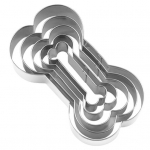 5 tk k&uuml;psisel&otilde;ikuri vormid roostekindlad mittenakkuvad korduvkasutatavad DIY koeraluu minik&uuml;psisel&otilde;ikur roostevabast terasest v&otilde;ileiva l&otilde;ikurid