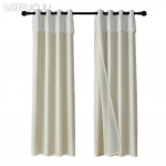 1TK LOZUJOJU 70-80% pimendav beež v&auml;rvi pimendavad kardinad ja l&auml;bipaistvad kardinad Kahekihilised kardinad elutoa magamistoa akende kaunistamiseks W100cm x L200cm beež