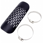 1 komplekti mootorratta v&auml;ljalaske summuti torukaitse Harley Chopper Cruiserite jaoks, Black Metal Motobike kvaliteetne kuumakaitse kate h&otilde;be