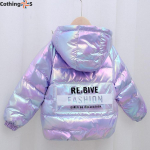 V&auml;rviline laste sulejope Talvine kapuutsiga jope poistele t&uuml;drukutele s&uuml;gis- ja talvejope 90cm lilla