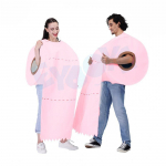 Lavakost&uuml;&uuml;m tualettpaberirullide cosplay jaoks Halloweeni karnevalil toilet paper suit roosa