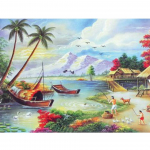 Maastik Teemant 5DDIY Maalimine Maastiku Teemanttikandid Metssild Maastiku Risttikandid Pilt Kodukaunistus Full Round 20x40CM