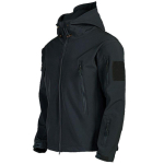 Skin Soft Shell jakid Meeste tuulekindel veekindel jakk Meeste jakid Meeste kapuutsiga Bomber mantlid 2XL black