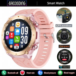 SACOSDING GPS Track Meeste nutikell kompass K&otilde;rgus R&otilde;hk Sport Fitness Bluetooth Talk Nutikas k&auml;ev&otilde;ru 650Mah pikk eluiga 2024 Uus roosa