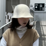 M&uuml;ts naiste talvine villane kootud kalurim&uuml;ts Jaapani stiilis ins s&uuml;gis ja talv Korea stiil trendikas mitmek&uuml;lgne kausim&uuml;ts Briti viltm&uuml;ts One size