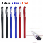 Geelpliiatsi komplekt Must Sinine Punane T&auml;itegeelpliiatsi ots 0,5 mm Kooli- ja kontoritarbed Kirjatarbed Kawaii tarvikud Kirjatarbed 6pcs