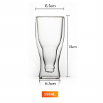 Topeltseinaga klaas Creative Coffee Tee Tass Mahlakruusid Piim kohvikutass 1tk 250-420ml &Otilde;lleswig Kokteiliklaasid Joogitarvikud 350ml