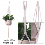 Puuvillane s&otilde;lmitud makrameem lillepotihoidik Aia taimede riidepuu rippkorv istutusmasina korvi k&ouml;is 16