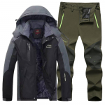 Meeste talvine lumem&auml;gironimiskomplekt &otilde;ues, soe veekindel jope + soojad p&uuml;ksid, 2-osaline komplekt XS