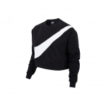 Nike Sportswear Swoosh Fliisist &Uuml;mmarguse Kaelusega Puseroog Naistele Puseroog Must CV8654-010 XL