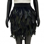 Festival Faux Feather Seelik Punk Gooti stiilis K&auml;sitsi &otilde;mmeldud disain Lavaetendus Punk Gooti v&auml;ike l&uuml;hike seelik 3XL