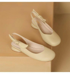 Mary Jane mugavad moodsad Baotou naiste kingad Vibu madala kontsaga Muller kingad vabaaja madala servaga sandaalid 2024 suve uus 40 aprikoosi