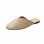 Suurem&otilde;&otilde;dulised naiste muulad 2024 suvi elegantsed kandilise kinnise ninaga madalad sussid naiste kingad vabaaja nahast must valge sandaalid naistele 43 khaki